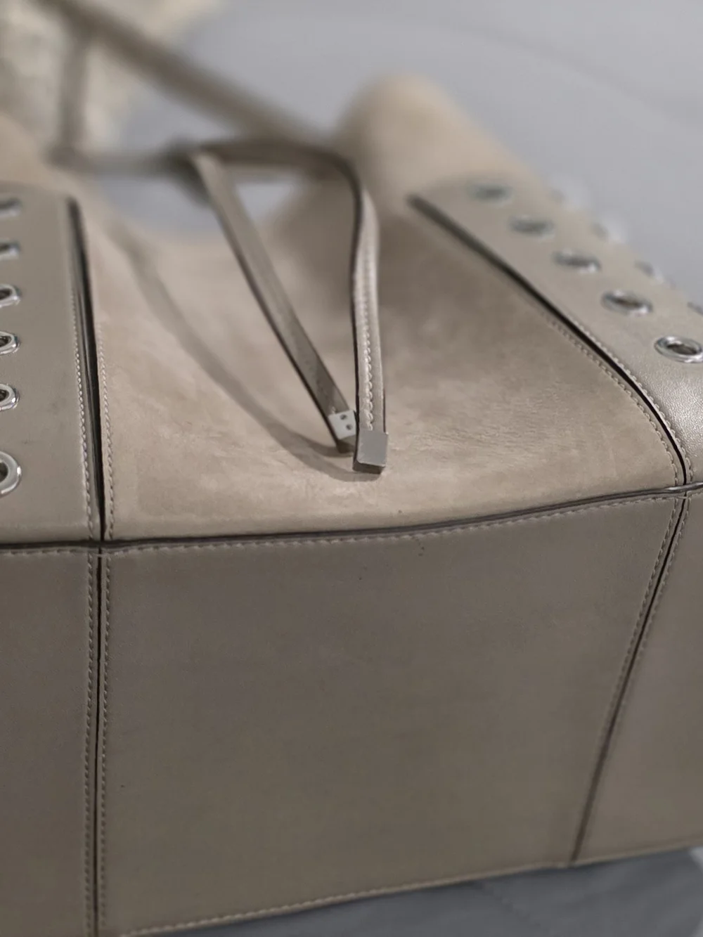 NWT Tory Burch Suede Grommet Bucket Bag - Taupe ($525 Retail)
